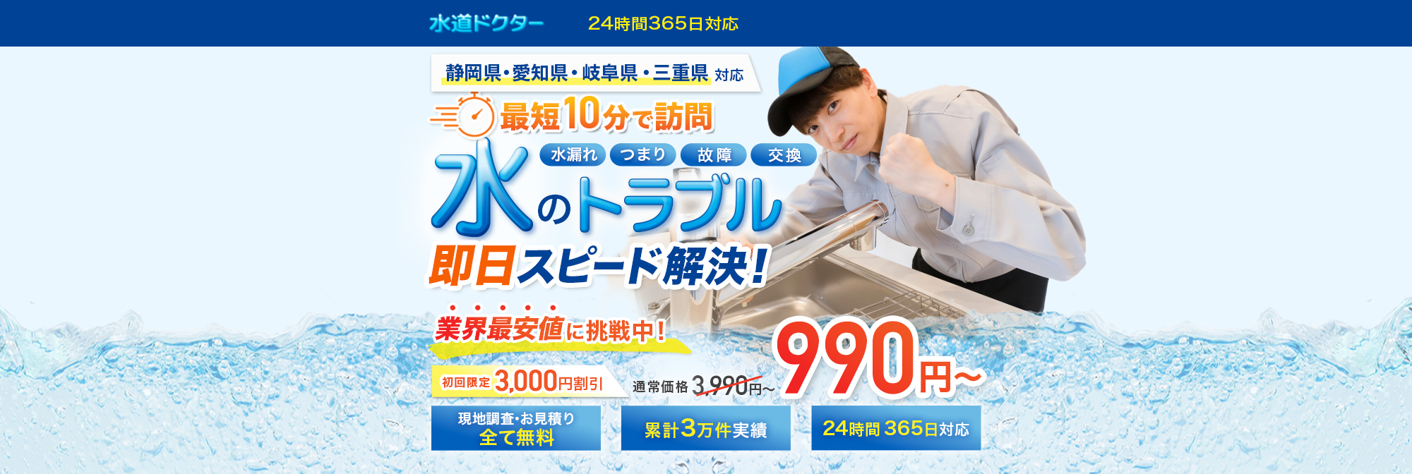 水回りトラブルの緊急対応サービス